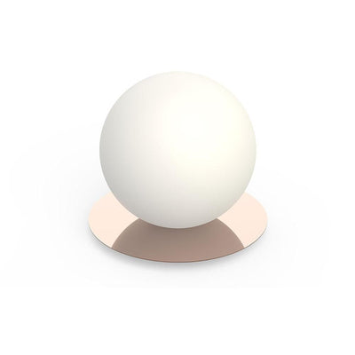 Pablo Designs Bola Sphere, lampe de table disponible en 3 tailles et 5 couleurs, en verre et aluminium, 12ʼʼ, or rose 