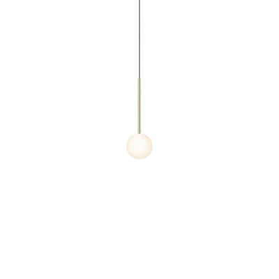 Pablo Designs Bola Sphere, lampe suspendue, en verre et aluminium, 4ʼʼ, laiton 
