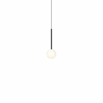 Pablo Designs Bola Sphere, lampe suspendue, en verre et aluminium, 4ʼʼ, noir mat