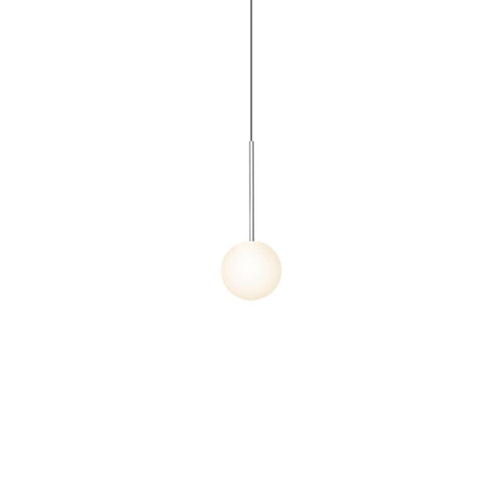 Pablo Designs Bola Sphere, lampe suspendue, en verre et aluminium, 5ʼʼ, chrome