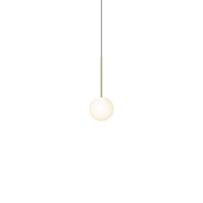 Pablo Designs Bola Sphere, lampe suspendue, en verre et aluminium, 5ʼʼ, laiton 