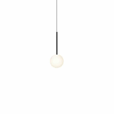 Pablo Designs Bola Sphere, lampe suspendue, en verre et aluminium, 5ʼʼ, noir mat