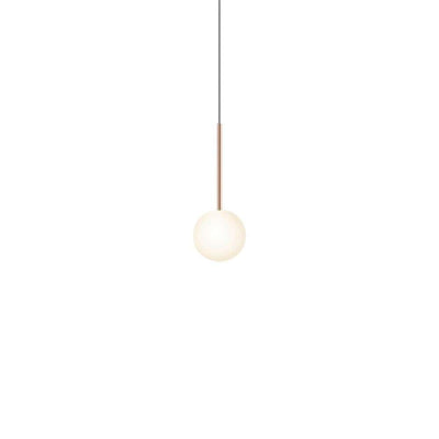 Pablo Designs Bola Sphere, lampe suspendue, en verre et aluminium, 5ʼʼ, or rose 