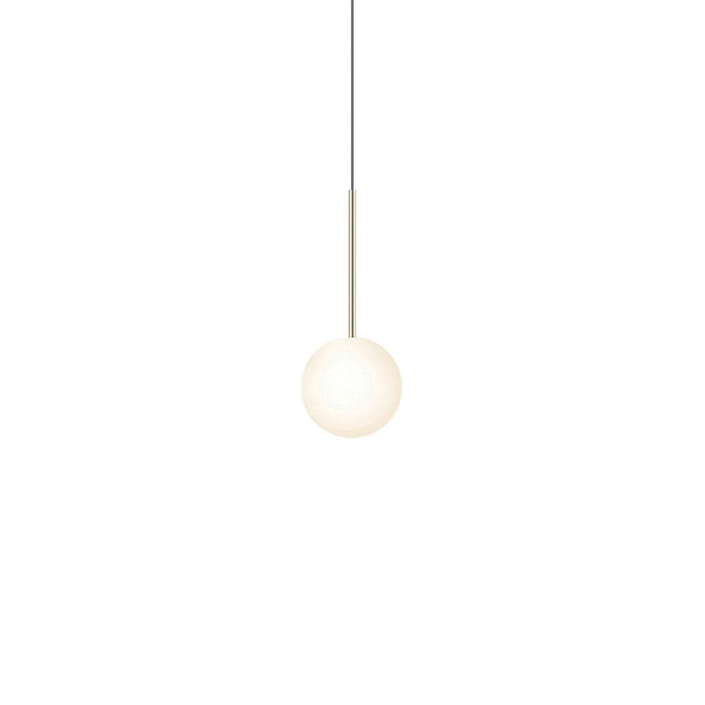 Pablo Designs Bola Sphere, lampe suspendue, en verre et aluminium, 6ʼʼ, laiton 