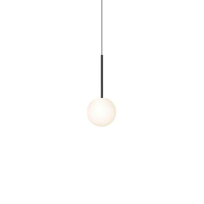 Pablo Designs Bola Sphere, lampe suspendue, en verre et aluminium, 6ʼʼ, noir mat