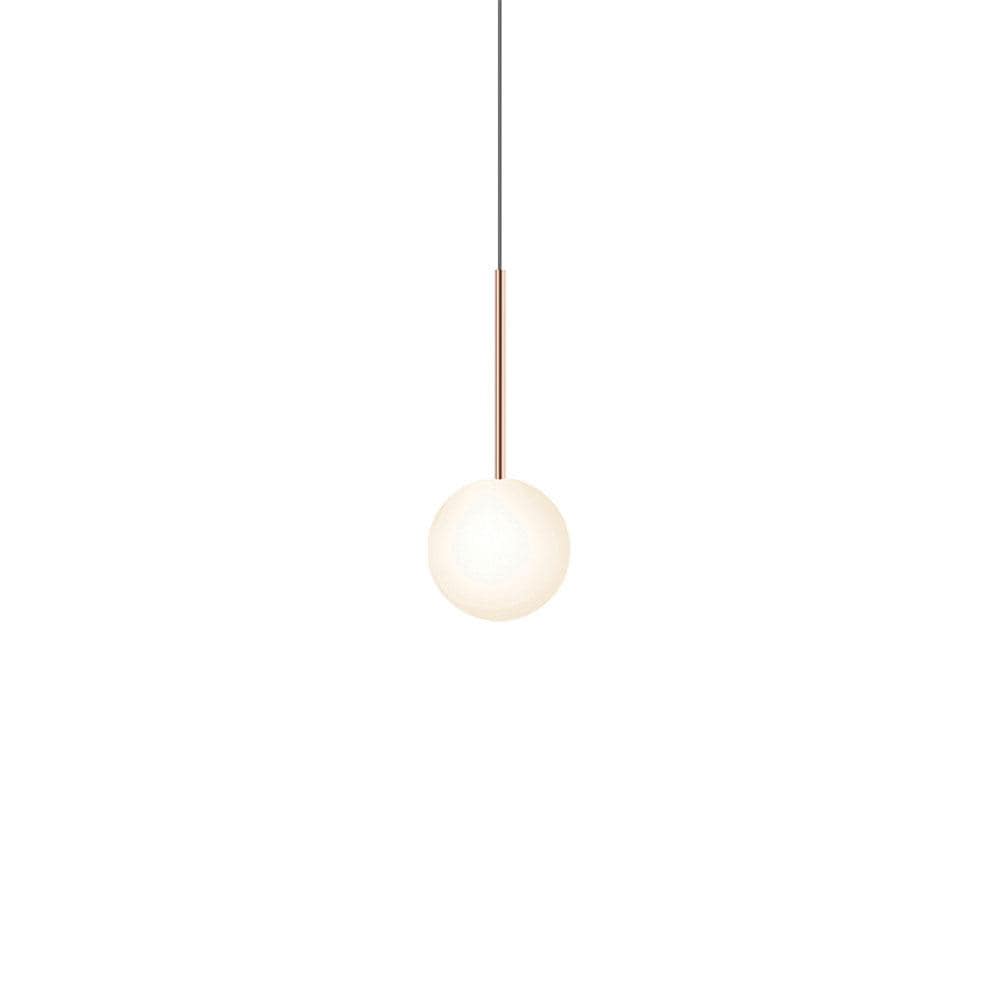 Pablo Designs Bola Sphere, lampe suspendue, en verre et aluminium, 6ʼʼ, or rose 