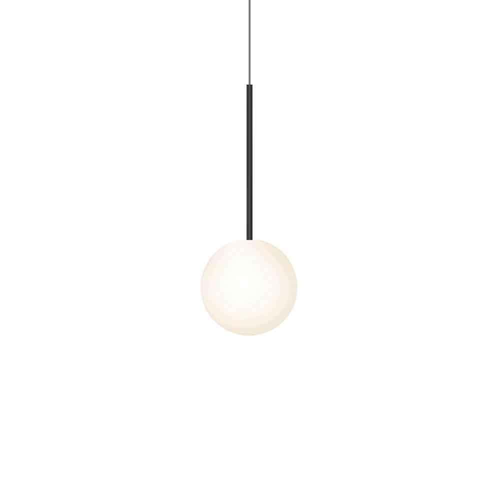 Pablo Designs Bola Sphere, lampe suspendue, en verre et aluminium, 8ʼʼ, noir mat