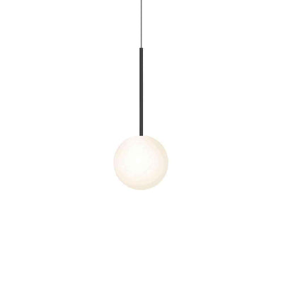 Pablo Designs Bola Sphere, lampe suspendue, en verre et aluminium, 8ʼʼ, noir mat