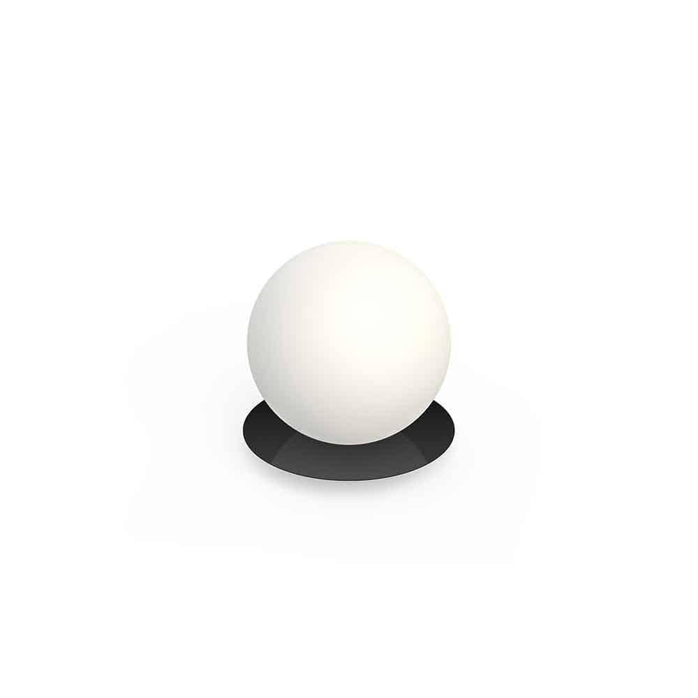 Pablo Designs Bola Sphere, lampe de table disponible en 3 tailles et 5 couleurs, en verre et aluminium, 8ʼʼ, noir mat