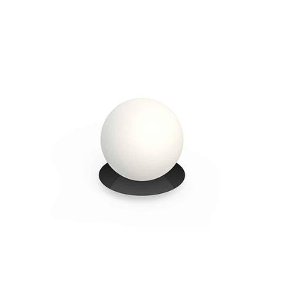 Pablo Designs Bola Sphere, lampe de table disponible en 3 tailles et 5 couleurs, en verre et aluminium, 8ʼʼ, noir mat