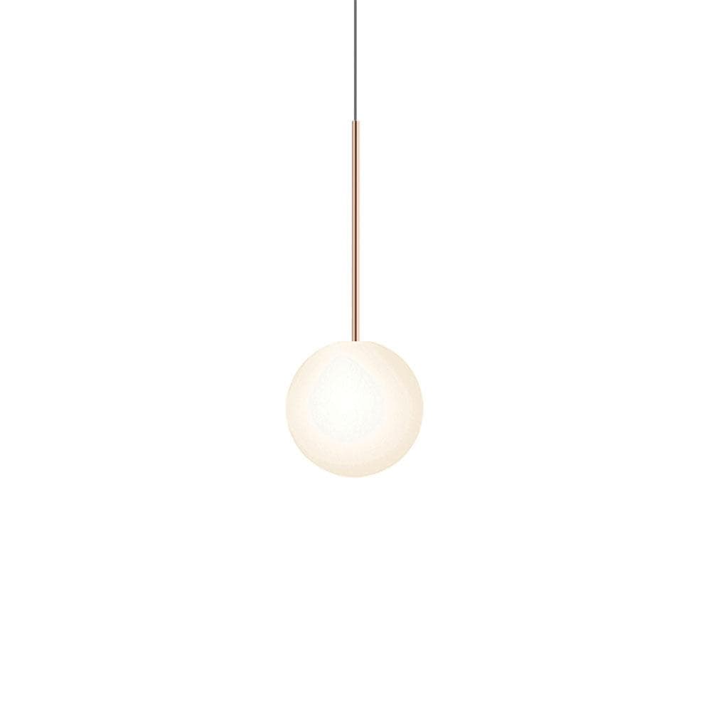 Pablo Designs Bola Sphere, lampe suspendue, en verre et aluminium, 8ʼʼ, or rose 