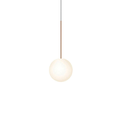 Pablo Designs Bola Sphere, lampe suspendue, en verre et aluminium, 8ʼʼ, or rose 