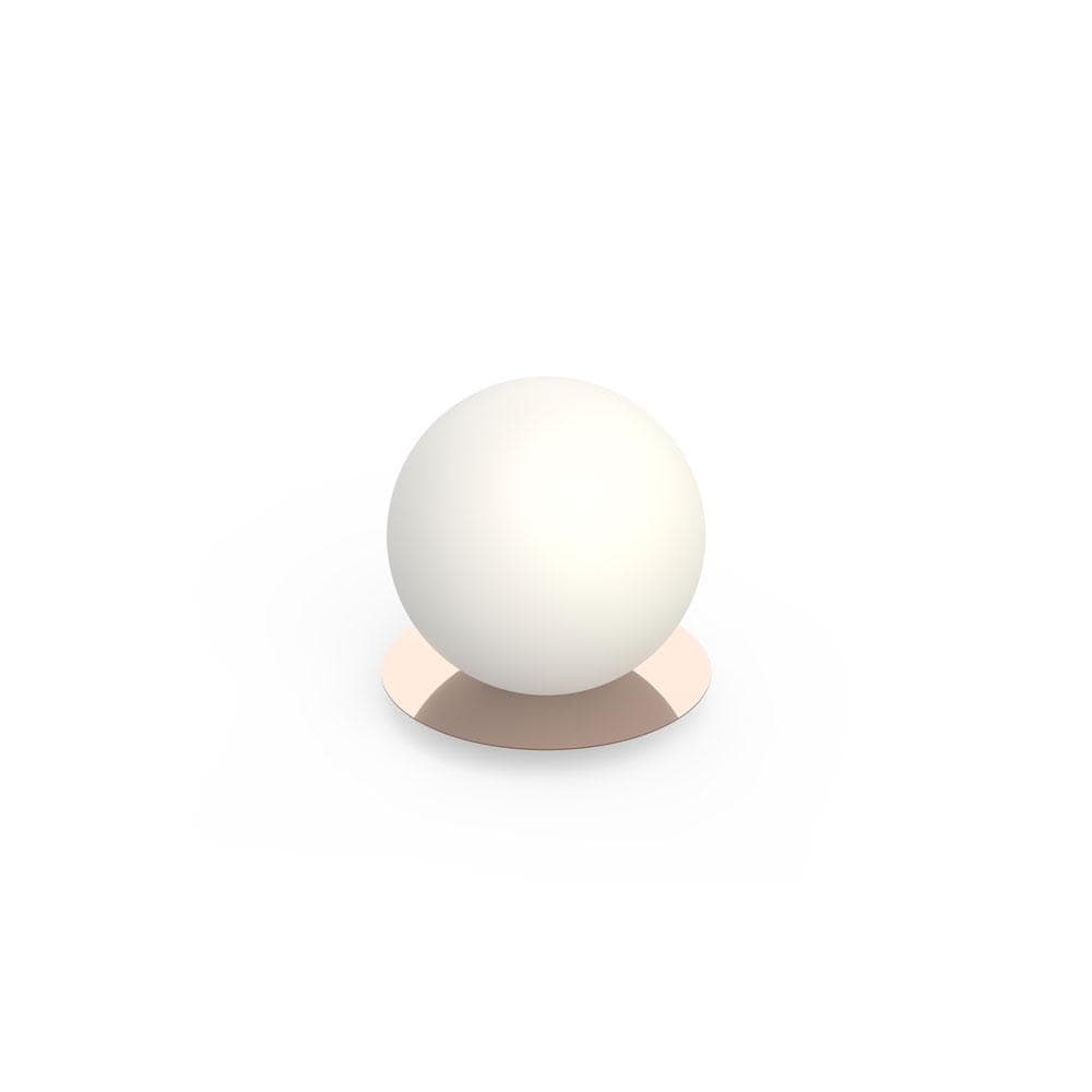 Pablo Designs Bola Sphere, lampe de table disponible en 3 tailles et 5 couleurs, en verre et aluminium, 8ʼʼ, or rose 