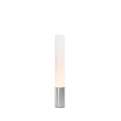 Pablo Designs Elise, lampe sur pied en forme de cylindre, en acier et PMMA, argent, 18ʼʼ