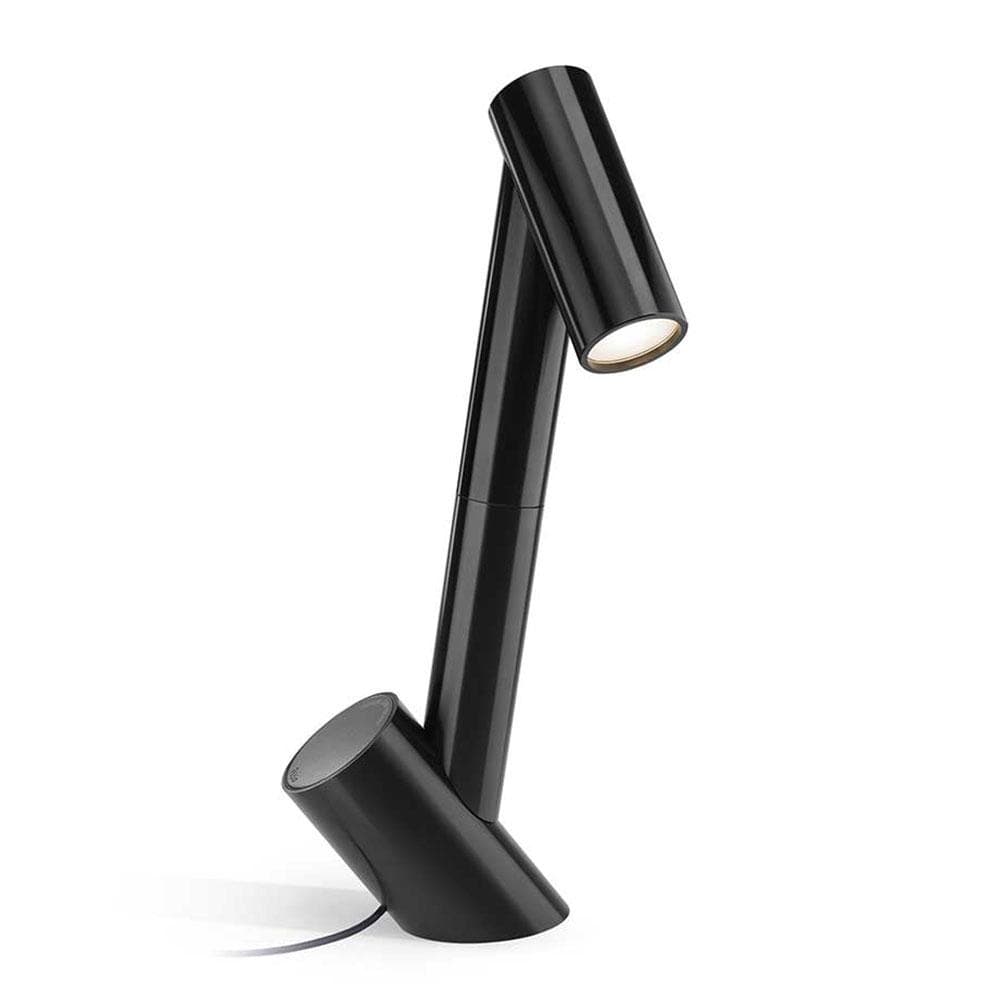 Pablo Designs Giraffa, petite lampe de bureau LED, en aluminium, noir brillant