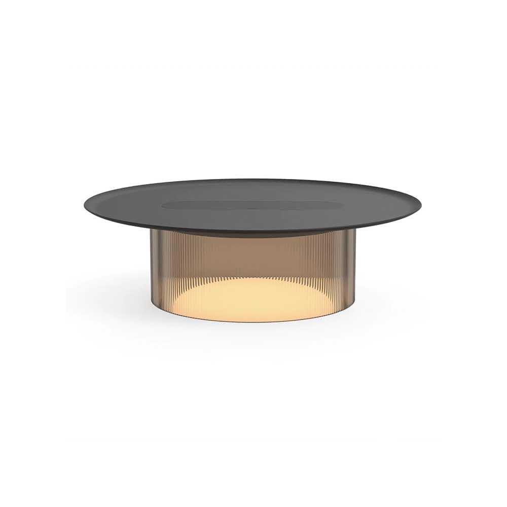 Pablo Designs Carousel, lampe de table en acrylique avec un plateau rechargeant les appareils électroniques, bronze, noir, 16, petit