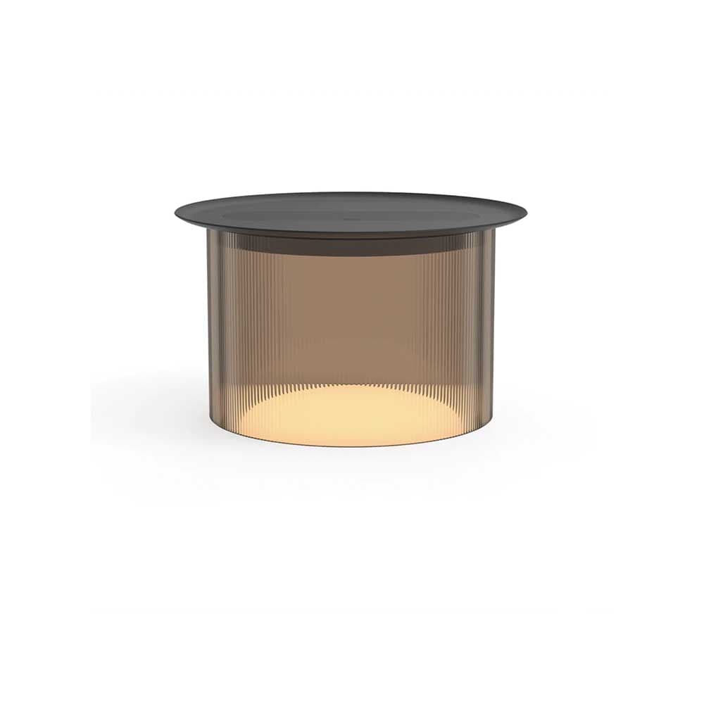 Pablo Designs Carousel, lampe de table en acrylique avec un plateau rechargeant les appareils électroniques, bronze, noir, 12, grand