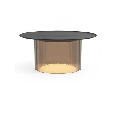 Pablo Designs Carousel, lampe de table en acrylique avec un plateau rechargeant les appareils électroniques, bronze, noir, 16, grand