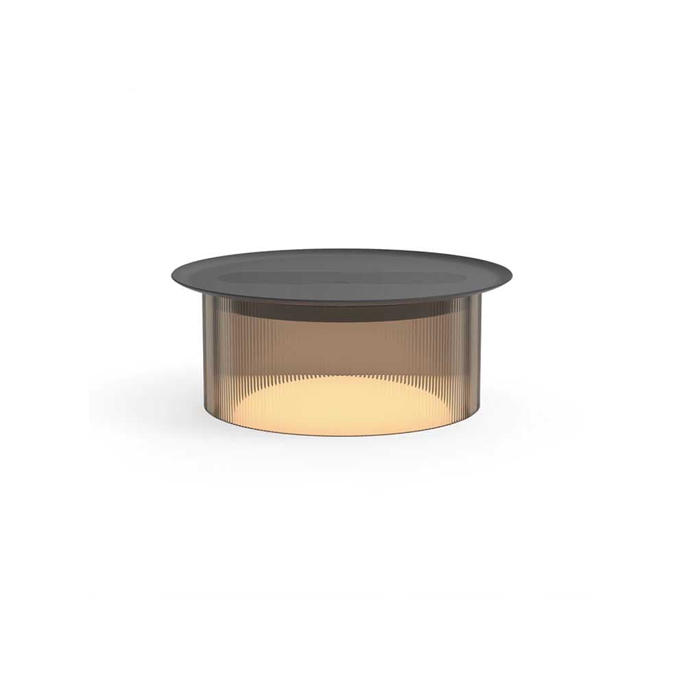 Pablo Designs Carousel, lampe de table en acrylique avec un plateau rechargeant les appareils électroniques, bronze, noir, 12, petit