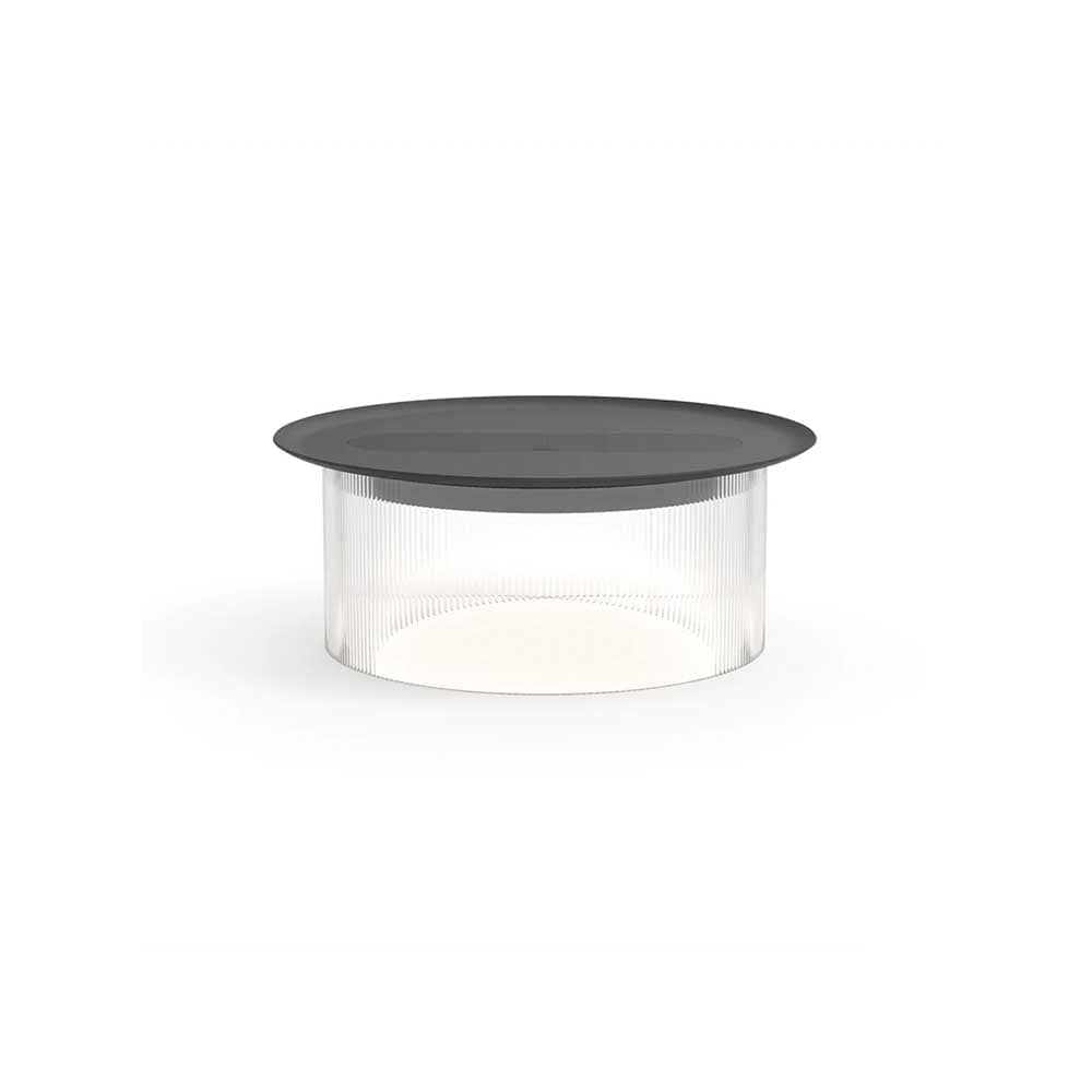 Pablo Designs Carousel, lampe de table en acrylique avec un plateau rechargeant les appareils électroniques, transparent, noir, 12, petit
