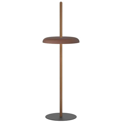 Pablo Designs Nivél, lampe sur pied avec l'abat-jour à hauteur réglable et portable, en bois et métal, espresso, noyer