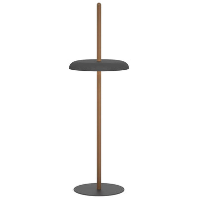 Pablo Designs Nivél, lampe sur pied avec l'abat-jour à hauteur réglable et portable, en bois et métal, noir, noyer