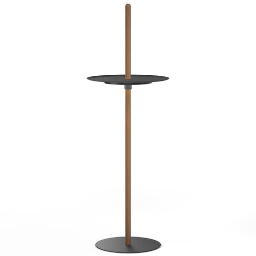Pablo Designs Nivél Pedestal, lampe sur pied avec l'abat-jour à hauteur réglable et portable, en bois et métal, noir, noyer