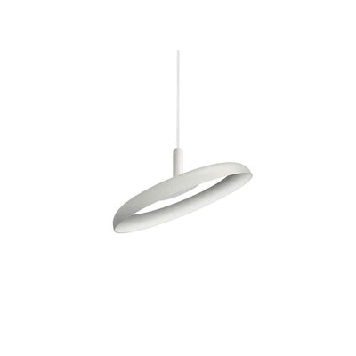 Pablo Designs Nivel, lampe suspendue LED ronde, en acier ou aluminium, blanc mat, 15ʼʼ, blanc