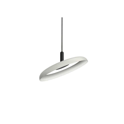 Pablo Designs Nivel, lampe suspendue LED ronde, en acier ou aluminium, blanc mat, 15ʼʼ, noir