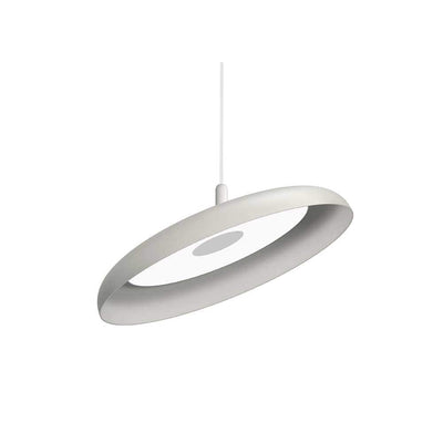 Pablo Designs Nivel, lampe suspendue LED ronde, en acier ou aluminium, blanc mat, 22ʼʼ, blanc