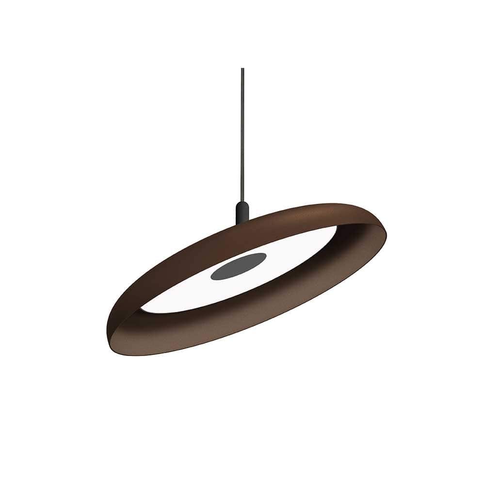Pablo Designs Nivel, lampe suspendue LED ronde, en acier ou aluminium, espresso, 22ʼʼ, noir