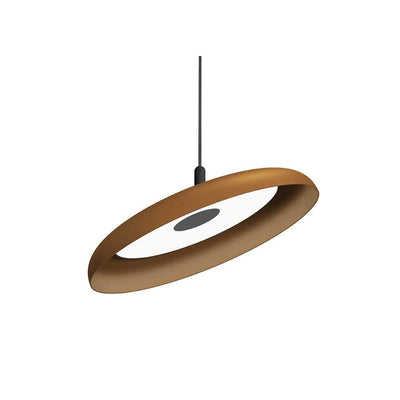 Pablo Designs Nivel, lampe suspendue LED ronde, en acier ou aluminium, terracotta, 22ʼʼ, noir