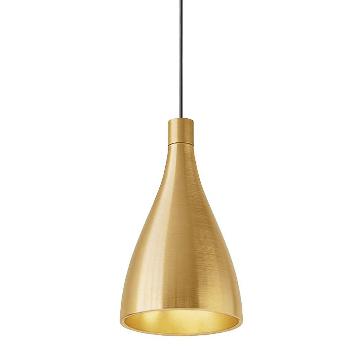 Pablo Designs Swell Narrow, lampe suspendue, en aluminium, laiton