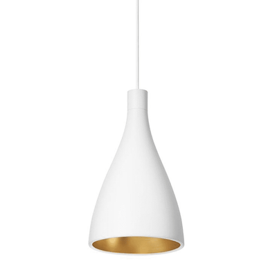 Pablo Designs Swell Narrow, lampe suspendue, en aluminium, laiton blanc