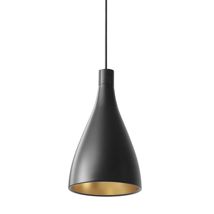 Pablo Designs Swell Narrow, lampe suspendue, en aluminium, laiton noir