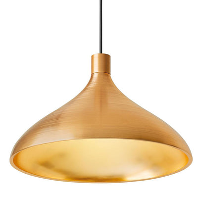 Pablo Designs Swell Wide, lampe suspendue, en aluminium, laiton