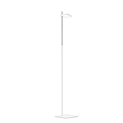 Pablo Designs Talia, lampe sur pied rotative, en plastique et aluminium, blanc / haut en argent