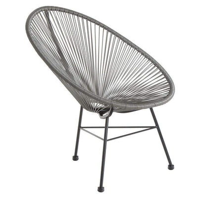Reproduction Acapulco, chaise de détente, en métal et plastique ABS, gris