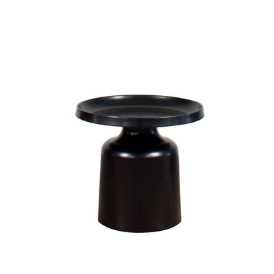 Reproduction Klay, table d’appoint ronde, en métal peint, noir