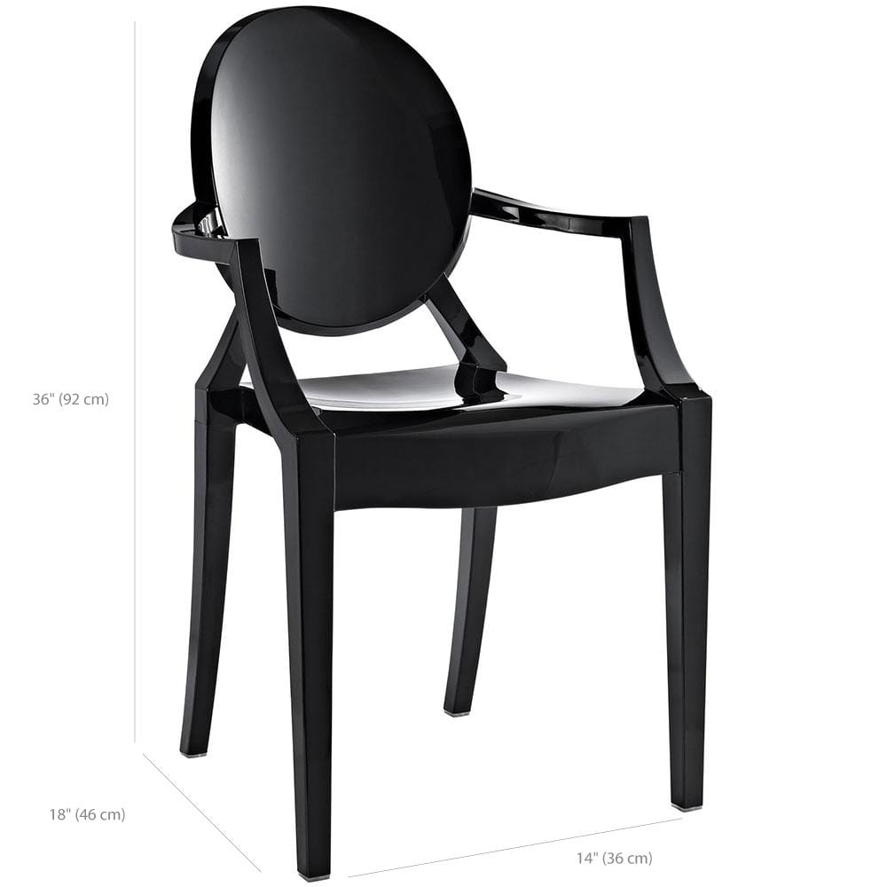 Reproduction Louis Ghost, chaise de salle à manger, en polycarbonate, dimensions