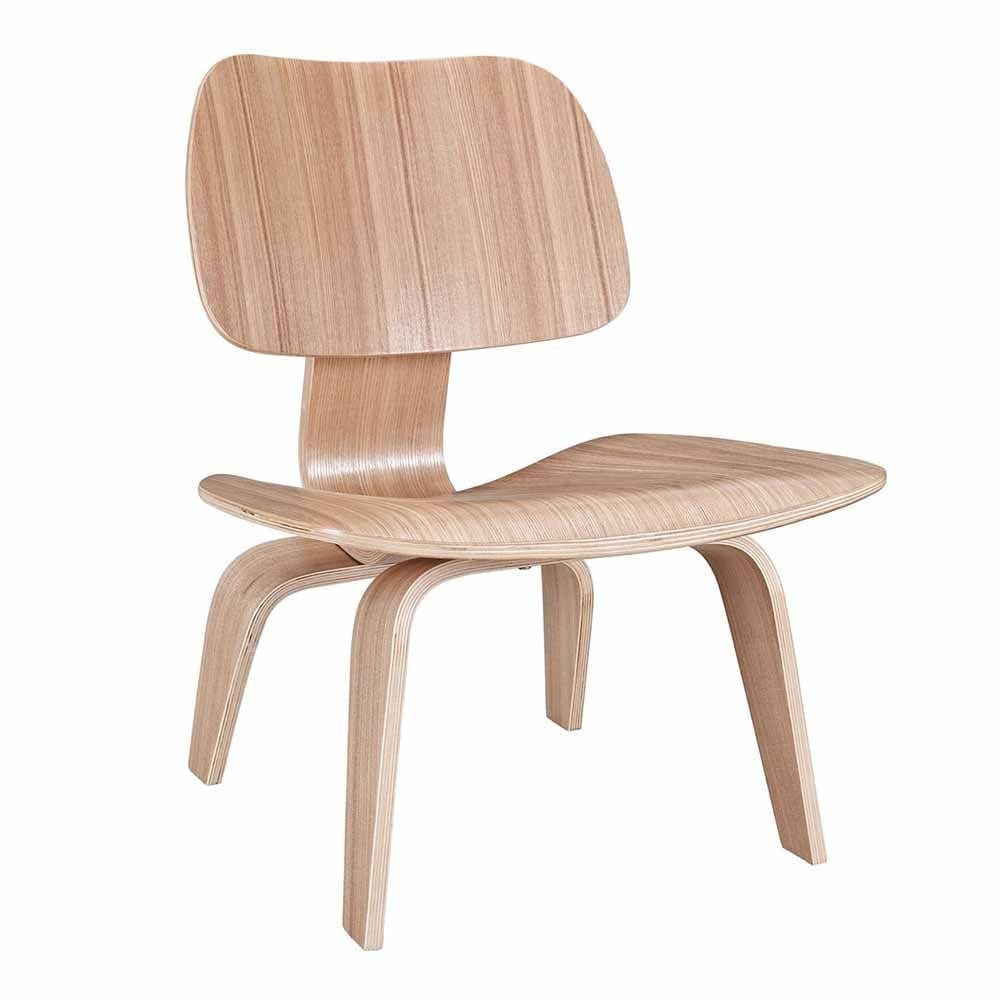 Reproduction Plywood LCW, chaise de détente, en placage de bois, chêne