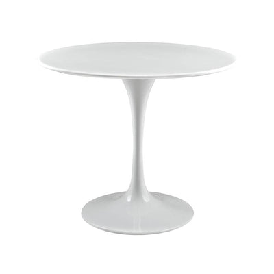 Reproduction Tulipe, table à dîner, en aluminium et mdf, blanc, 36"