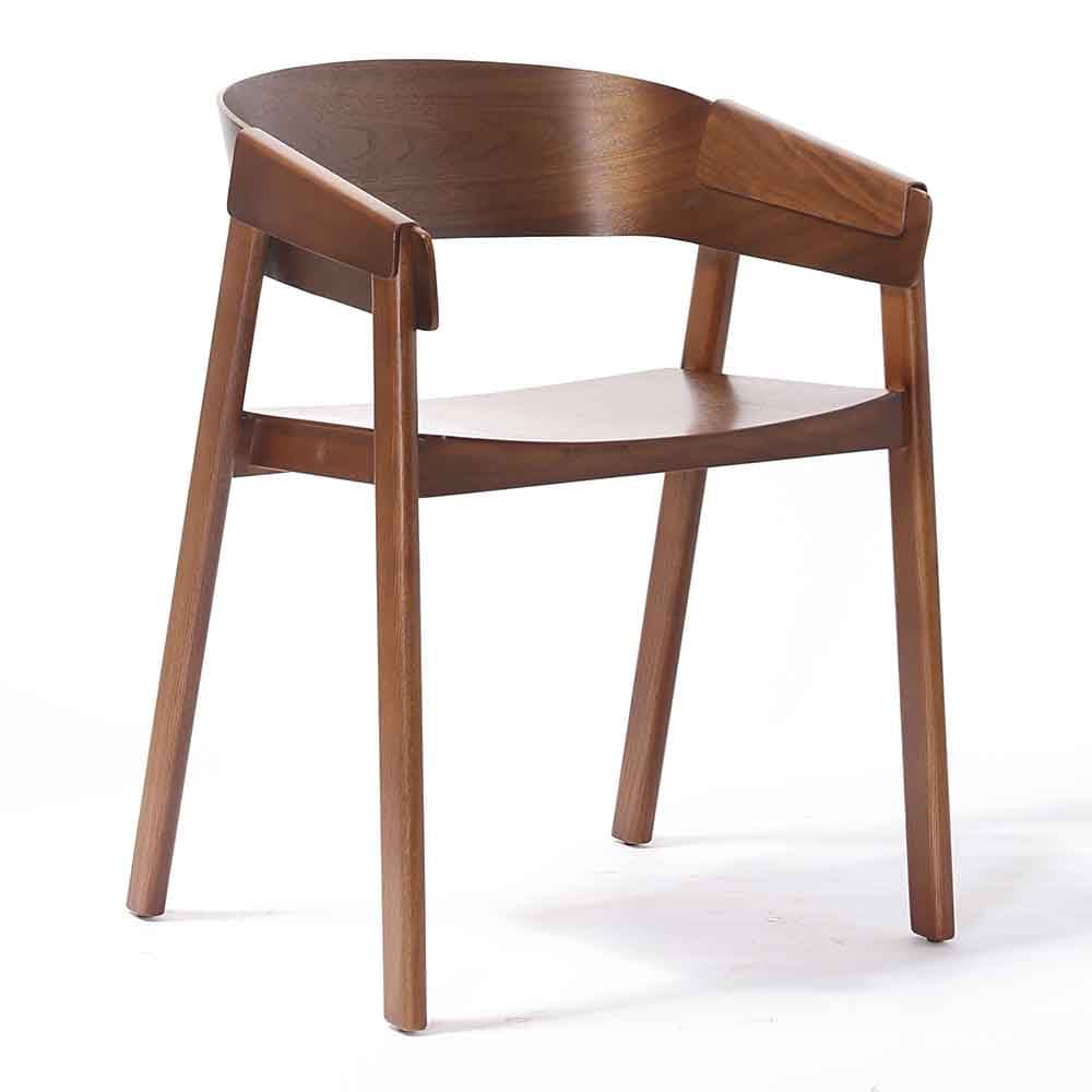 Reproduction Cover, chaise de salle à manger, en placage de bois, noyer