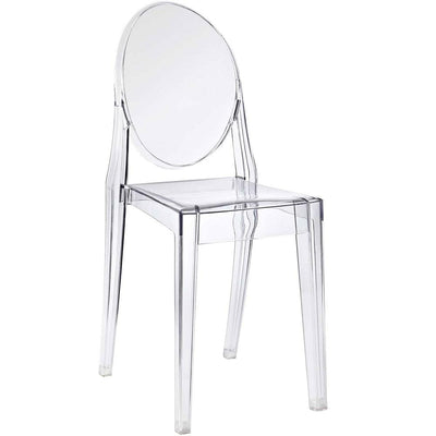 Reproduction Victoria Ghost, chaise de salle à manger, en polycarbonate, transparent