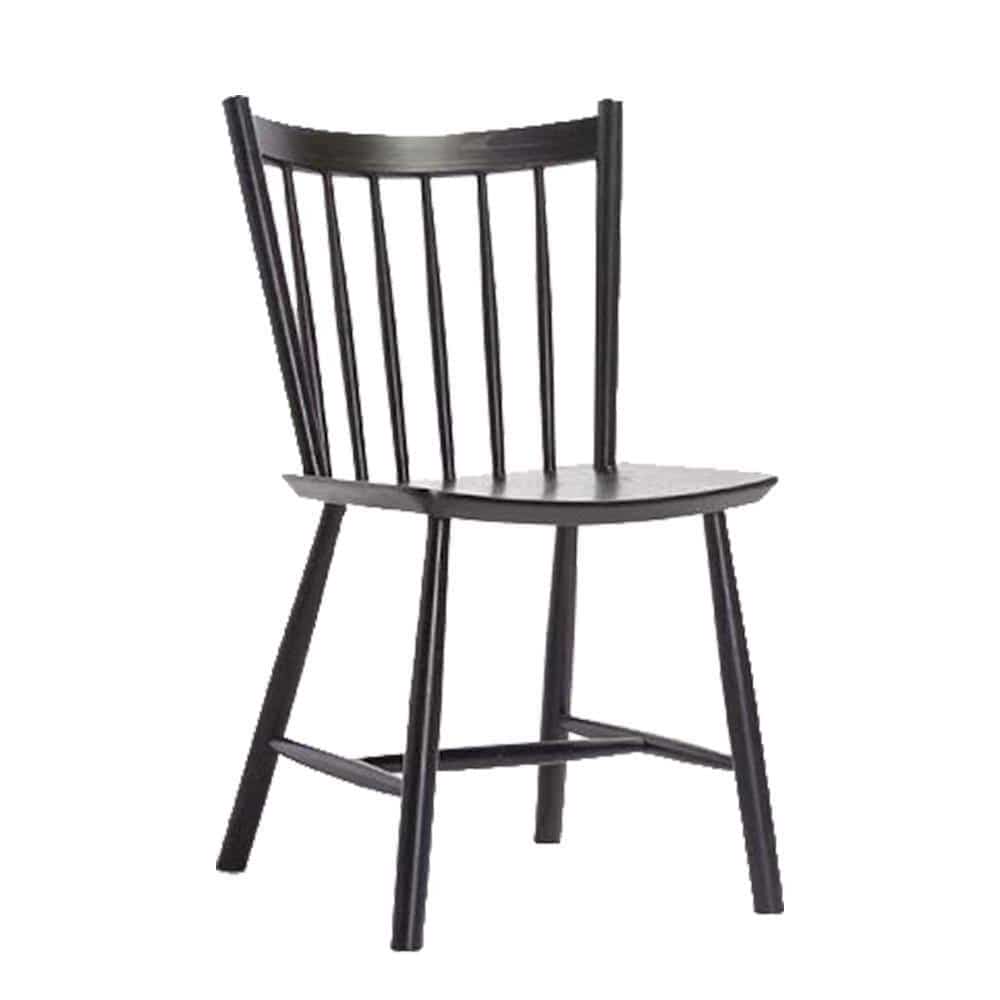 Reproduction J41, chaise de salle à manger, en bois, noir