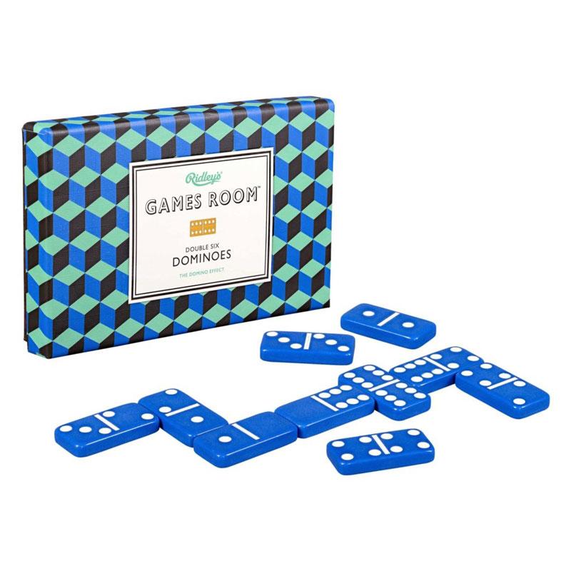 Ridley’s Dominos, ensemble de dominos, en bois, bleu