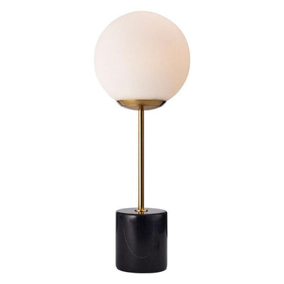 Sélection Nüspace Lova, lampe de table, en marbre, verre et métal, noir