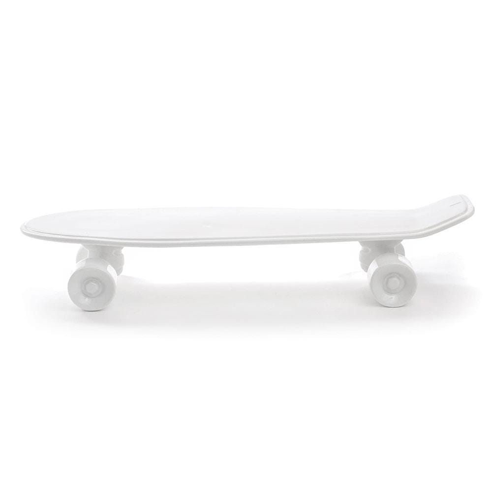 Seletti My Skateboard, accessoire de table ou objet de décoration en forme de skateboard, en porcelaine, blanc