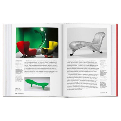 Asseyez-vous confortablement et découvrez "1000 Chairs" de Taschen. Recueil incontournable des chaises les plus emblématiques, de Alvar Aalto à Eva Zeisel. Une exploration captivante du design d'assise, des matériaux et des idées.