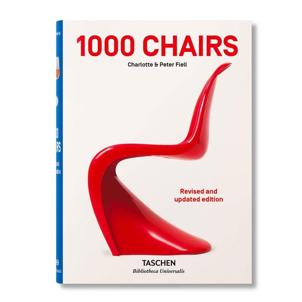 Taschen 1000 Chairs, livre d’art. ce recueil raconte des histoires à travers des informations essentielles sur le créateur et le travail de chaque chaise